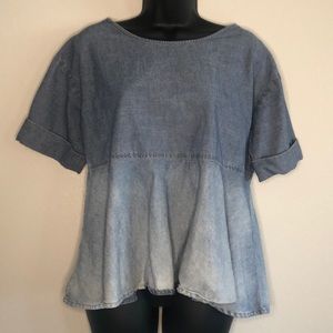AG Denim Peplum Top